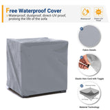 UDPATIO Patio Wicker Single Sofa, Outdoor Rattan Sectional Couch Furniture All Weather Armchair Additional Chair for Furniture Set w/Non-Slip Cushion Deep Seating High Back UDPATIO