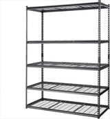 KOKEBREN 2500 Lbs Capacity Heavy Duty Garage Shelving, 48x18x72 Inch 5-Tier Metal Wire Shelves, Adjustable Industrial Storage Rack for Garage, Basement, Warehouse Organization KOKEBREN