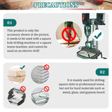 YUCHENGTECH Bench Drill Locator Set Woodworking Bench Mortiser Square Hole Chisel Drilling Machine Mortising Bench Drill Tool for Mortising Chisels YUCHENGTECH