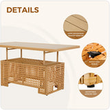 Grand patio 13-Piece Wicker Patio Furniture Set with Lift Top Coffee Storage Table, Outdoor Conversation Set Sectional Sofa with Water Resistant Thick Cushions, Cream Grand patio