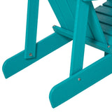 Outsunny Adirondack Chair, HDPE Fire Pit Chair, Weather Resistant Outdoor Chair for Patio, Garden, Backyard, Lawn, Turquoise Outsunny