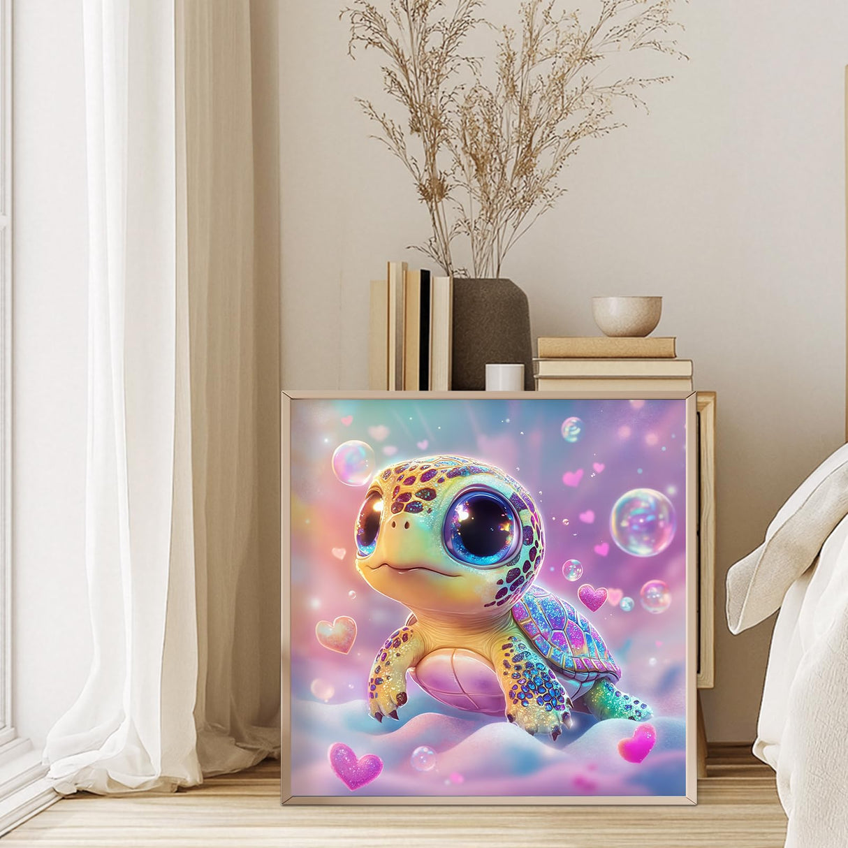 GEEHEIY Sea Turtle Diamond Art Kits for Kids, 5D Turtle Diamond Painting Kits for Adults Beginner, DIY Animal Gem Art Dots for Adults, Perfect for Home Wall Decor 14x14 Inch GEEHEIY