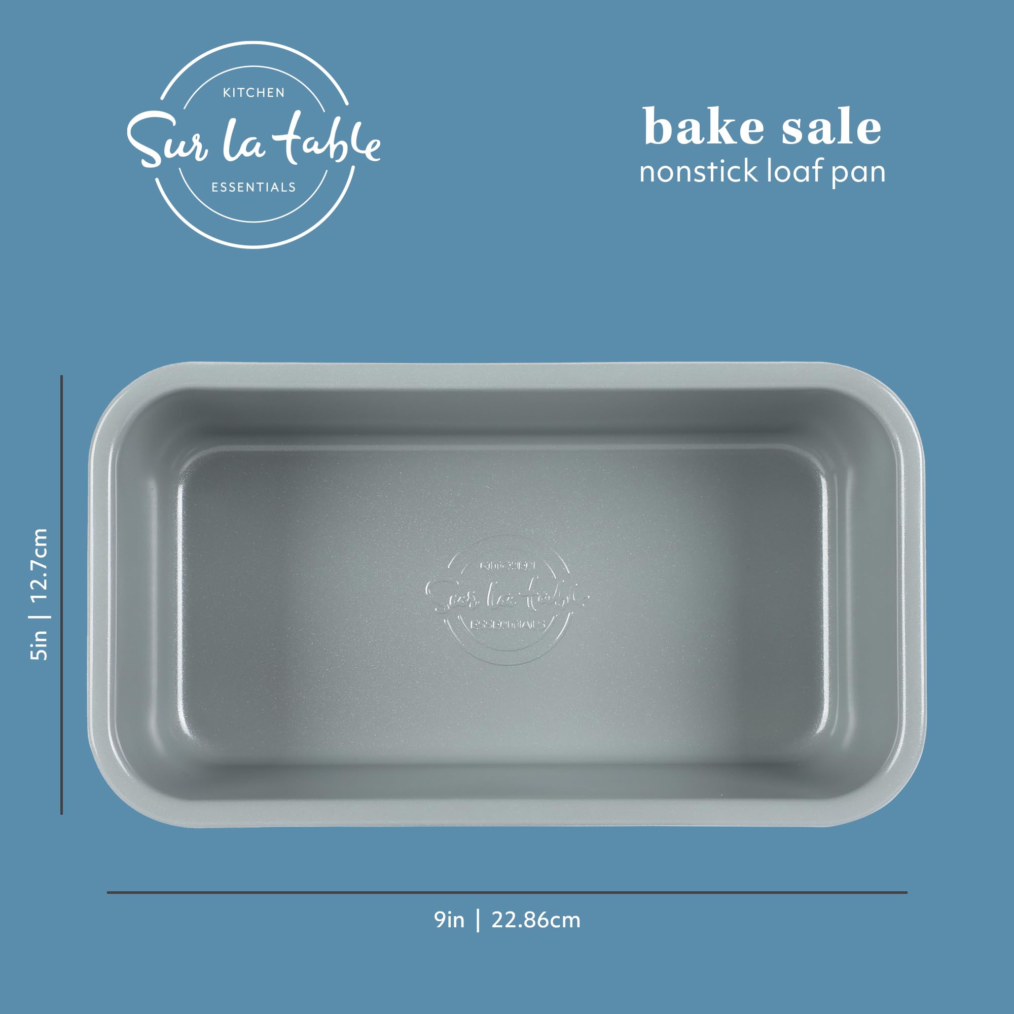 Sur La Table Kitchen Essentials Bake Sale 9 X 5 Inch PFOA, PFAS, PTFE Free Nonstick Loaf Pan - Linen White - Thumbnail 2