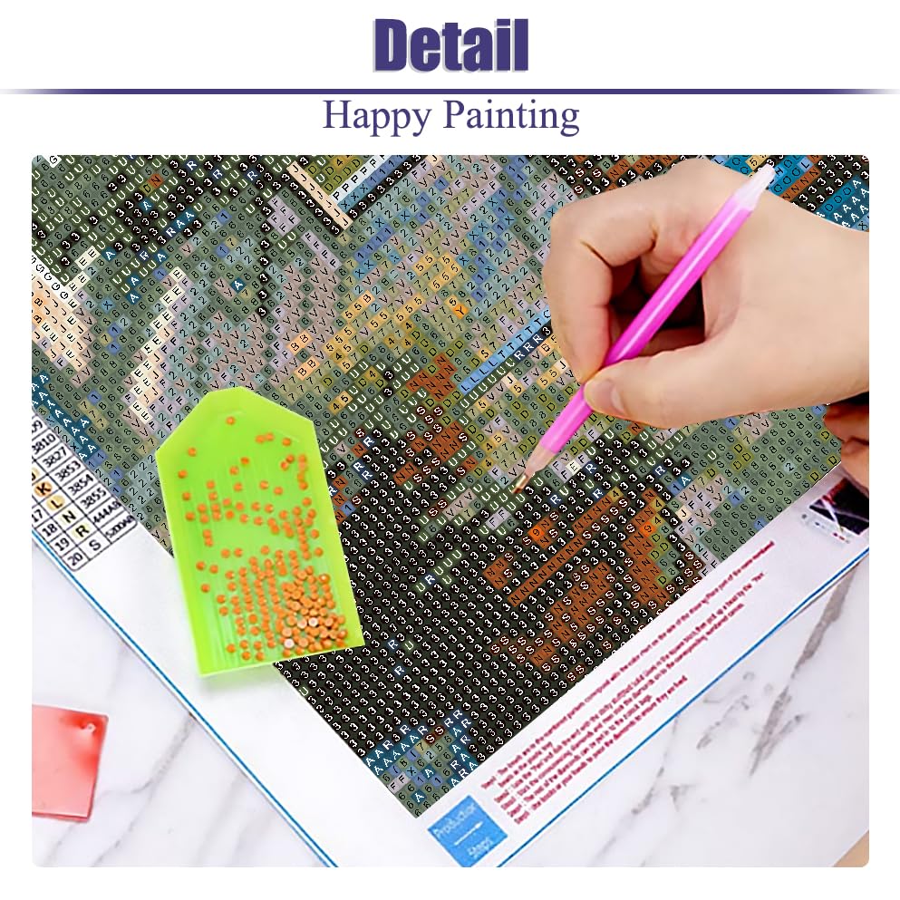 LWZAYS 5D Large Size Landscape Diamond Painting Kits for Adults, Beach Diamond Art Kits for Adults, DIY Full Drill Paintings with Diamonds Gem Art Crafts for Home Wall Decor 16x28 inch LWZAYS