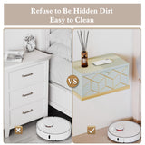 HLR Floating Nightstand, Wall Mounted Nightstand with Removable Door, Floating Shelves for Wall, Bedroom, Bathroom, Green HLR