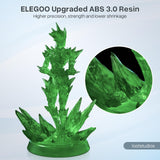 ELEGOO ABS-Like Resin 3.0, Photopolymer Resin UV Curing 405nm, Upgraded ABS 3D Printing Resin, Higher Precision, Lower Shrinkage 3D Resin for LCD/MSLA/DLP 3D Printer, Clear Green 1000G Deeplee