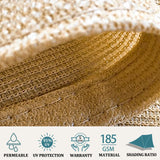 Shade&Beyond 10'x10' Sun Shade Sails Curved Canopy Square Sand 185GSM Shade Sail Permeable for Patio Deck Yard Backyard, (We Make Custom Size) Shade&Beyond