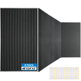 4 PCS Acoustic Panels,48''X24''X2'' Soundproof Foam Wall Panels,High Density Fireproof Noise Cancelling Foam Studio Foam Panel,Noise (Black-4 Pack) YHYGHXFR