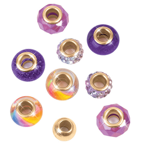 Make It Real: Unicorn Academy: Enchanted Charms Bracelet Kit - 20pc DIY Jewelry Craft, Make 2 Charm & Bead Bracelets, Netflix Series, Girls & Kids 8+ Make It Real