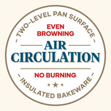 Farberware GoldenBake Bakeware Nonstick Baking Pan/Cake Pan with Lid, Rectangle, Insulated, 9 Inch x 13 Inch - Gray Farberware