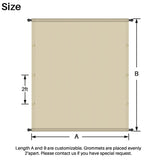 INFRANGE 7' x 15' Universal Pergola Shade Cover Replacement Canopy with Grommets Weighted Rods Permeable for Outdoor Patio Porch Backyard Gazebo Beige INFRANGE