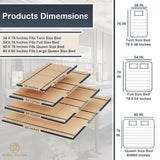NobleRealm® Twin Size XL (38 x 76 in) Heavy Duty Bed Panels Foldable Box Spring, Bunkie Board, Bed Support Slats | Modular Portability Design, Easy Setup, Foldable Noble Realm