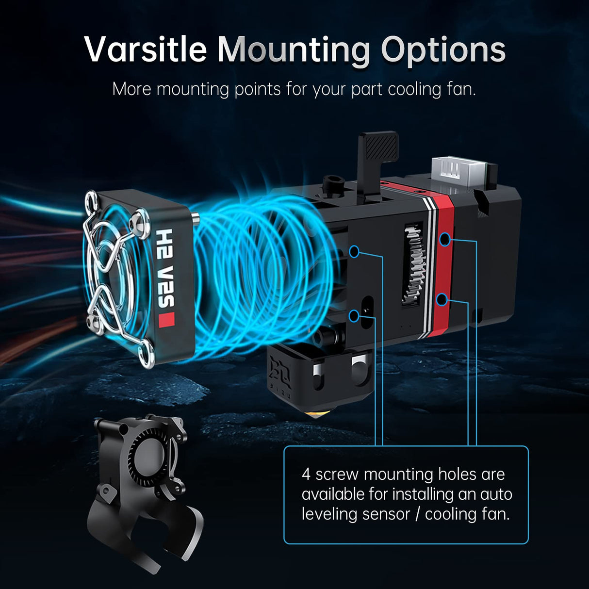 BIQU H2 V2S Dual Gear Extruder Upgrade H2 Extruder 3D Printer Direct Extruder 1.75mm Filament BIQU BX Creality Ender & CR Series Printers, Anycubic Mega S, Geeetech Printers and Prusa I3 DIY Kits BIQU