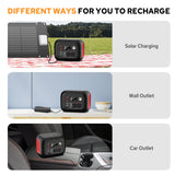 Portable Power Station 300W Power Bank with AC Outlet 228Wh Solar Generator with LED Light Portable Generators 9 Outputs Battery Backup Power Supply for Outdoor Camping Travel Emergency ENOFLO