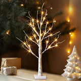 Vanthylit Lighted Birch Tree Battery Powered Tabletop Tree Decorations for Home Mantle Party Christmas Decorations (22 Inch) Vanthylit
