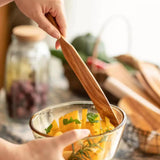 Wooden Spatula ，Sourdough Spatula，Teak Kitchen Spatula ， Mixing Sourdough Spoon Stirring Stick Wood Bread Spatula for Cooking Utensils Flat Spurtles Kitchen Tools Scraper Jar Spatula Kunovo