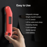 ThermoMaven ProfessionaI Meat Thermometer Digital, 3X Faster 0.5 Sec Instant Read, NIST Certified Accuracy ±0.5°F, 100% Waterproof Probe, Auto-Rotate Bright Indicator, for Candy/Grill/BBQ, Red & Gray ThermoMaven