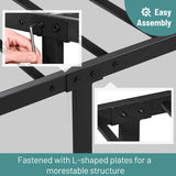 CLIBFENG Queen Bed Frame-Classic Metal Platform Bed Frame Mattress Foundation with Victorian Style Iron-Art Headboard/Footboard/Under Bed Storage/No Box Spring Needed/Black CLIBFENG