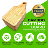 Bulk Plain Bamboo Paddle Cutting Board (Set of 10) | For Customized, Personalized Engraving Purpose | Wholesale Premium Blank Bamboo Board (Handle 13" x 6") Ven-Trap