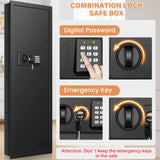 43.3" Tall Fireproof Wall Safes Between the Studs 16" Centers, Electronic Hidden Safe with Removable Shelf, Fireproof in Wall Safe for Money Jewelry Passport GUVELI