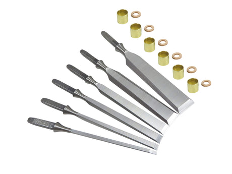 Narex 6 Piece Set Unhandled Premium Chisel (6 pc set 1/8, 1/4, 3/8, 1/2. 3/4 and 1 Inch) Narex