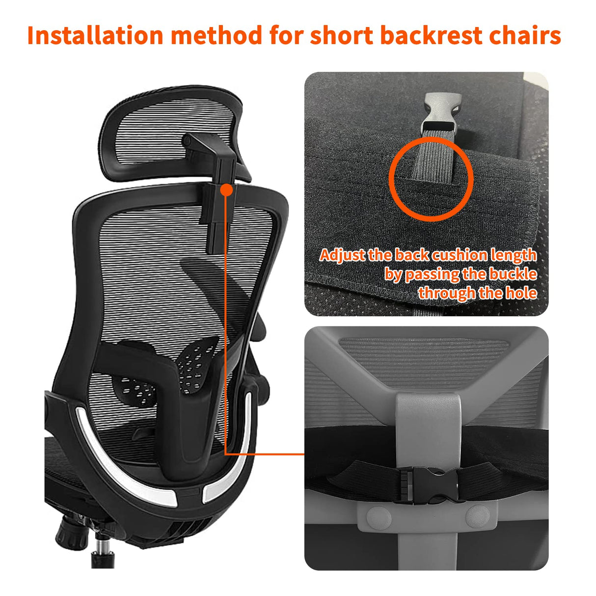 MAXCOM Foldable & Washable Fabric Heated Seat Cushion with Temperature Control & Timer - Whole Back Heating - for Office/Home Use MAXCOM