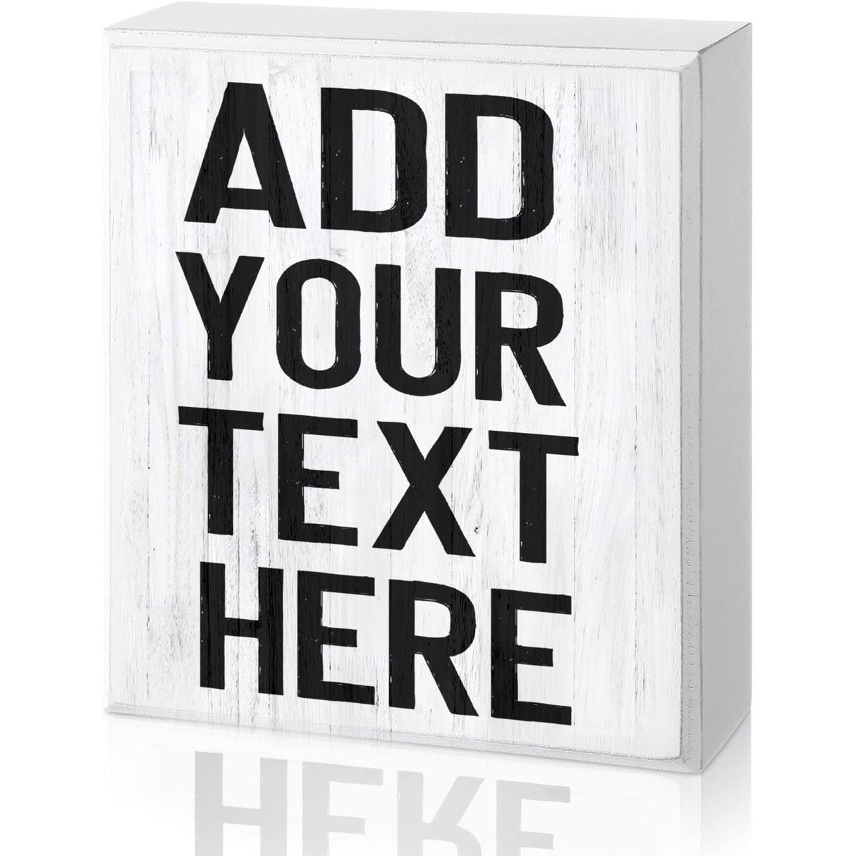 Custom Classic Sign for Office Decor, Personalized Desk Decor Signs, Add Your Text, Customized Wooden Home Decor, Modern Farmhouse Decor, Funny Desk Accessories Living Room Bathroom Kitchen (White) Foomegik