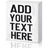 Custom Classic Sign for Office Decor, Personalized Desk Decor Signs, Add Your Text, Customized Wooden Home Decor, Modern Farmhouse Decor, Funny Desk Accessories Living Room Bathroom Kitchen (White) Foomegik