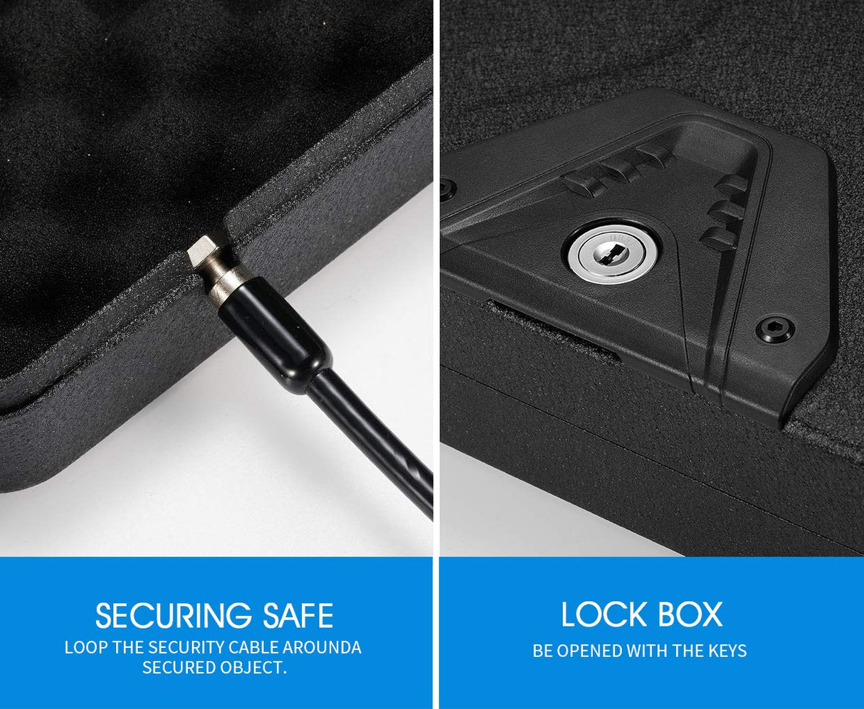 RPNB Gun Safe, Security Safe Lock Box, Portable Safe, Handgun Safe, Key Lock Box RPNB