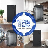 TOREAD Full Size Sauna 600D Canvas, Portable Steam Saunas Tent Fold-able with 2.6L 1000W Steam Generator Remote Control（63"x31.5"x31.5"） TOREAD