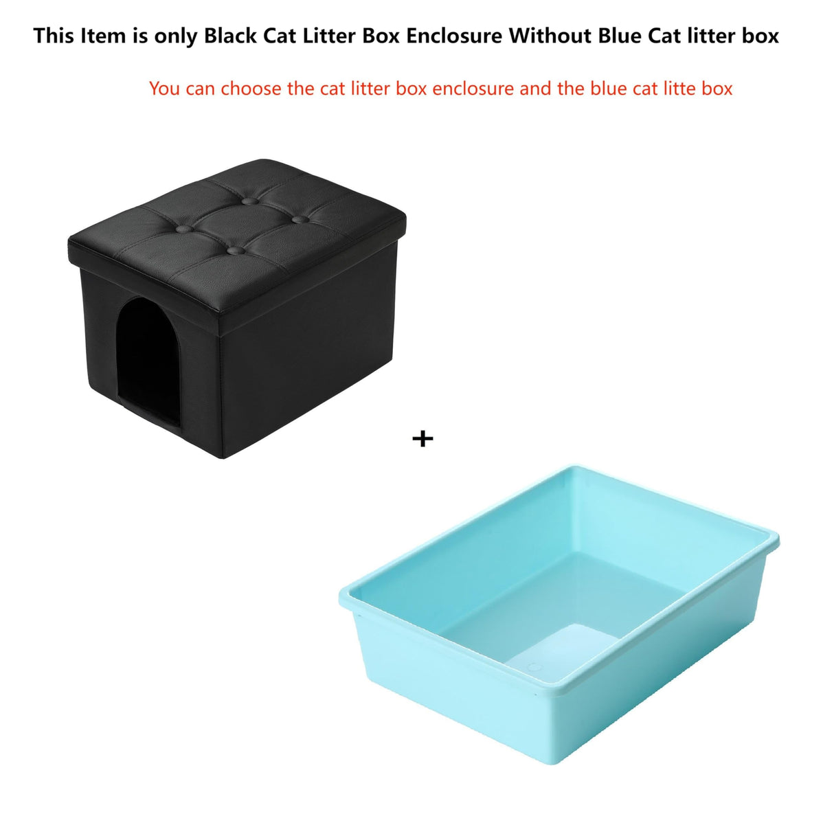 MEEXPAWS Cat Litter Box Enclosure Furniture Hidden for Small Cat, Cat Washroom Bench Cabinet |16 x 12x13 in| Dog Proof | Waterproof Inside | Easy Clean Assembly | Odor Control | Litter Box Not Include MEEXPAWS