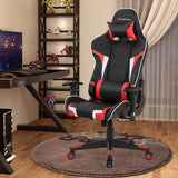CHEFJOY Massage Gaming Chair, High Back Office Computer Chair with Headrest and Lumbar Support, Racing Style Reclining Swiveling Game Chair for Home Office (Red) CHEFJOY