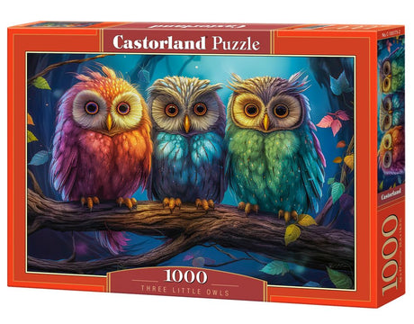 CASTORLAND 1000 Piece Jigsaw Puzzles, Three Little Owls, Animal Puzzles, Colorful Birds, Adult Puzzle, Castorland C-105175-2 Castorland