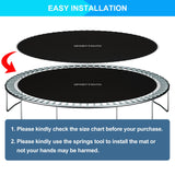 SPORTYOUTH Trampoline Replacement Jumping Mat 12ft, Fits 5.5" Springs 72 V-Hooks 12 Foot Round Trampoline Frames - EXCLUDING Frame & Spring SPORTYOUTH