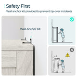 LINSY HOME 2-Tier Bookcase and Bookshelf, Small Wood Display Storage Shelves Farmhouse Bookshelf for Home Office, Living Room, Bed Room - White Oak LINSY HOME