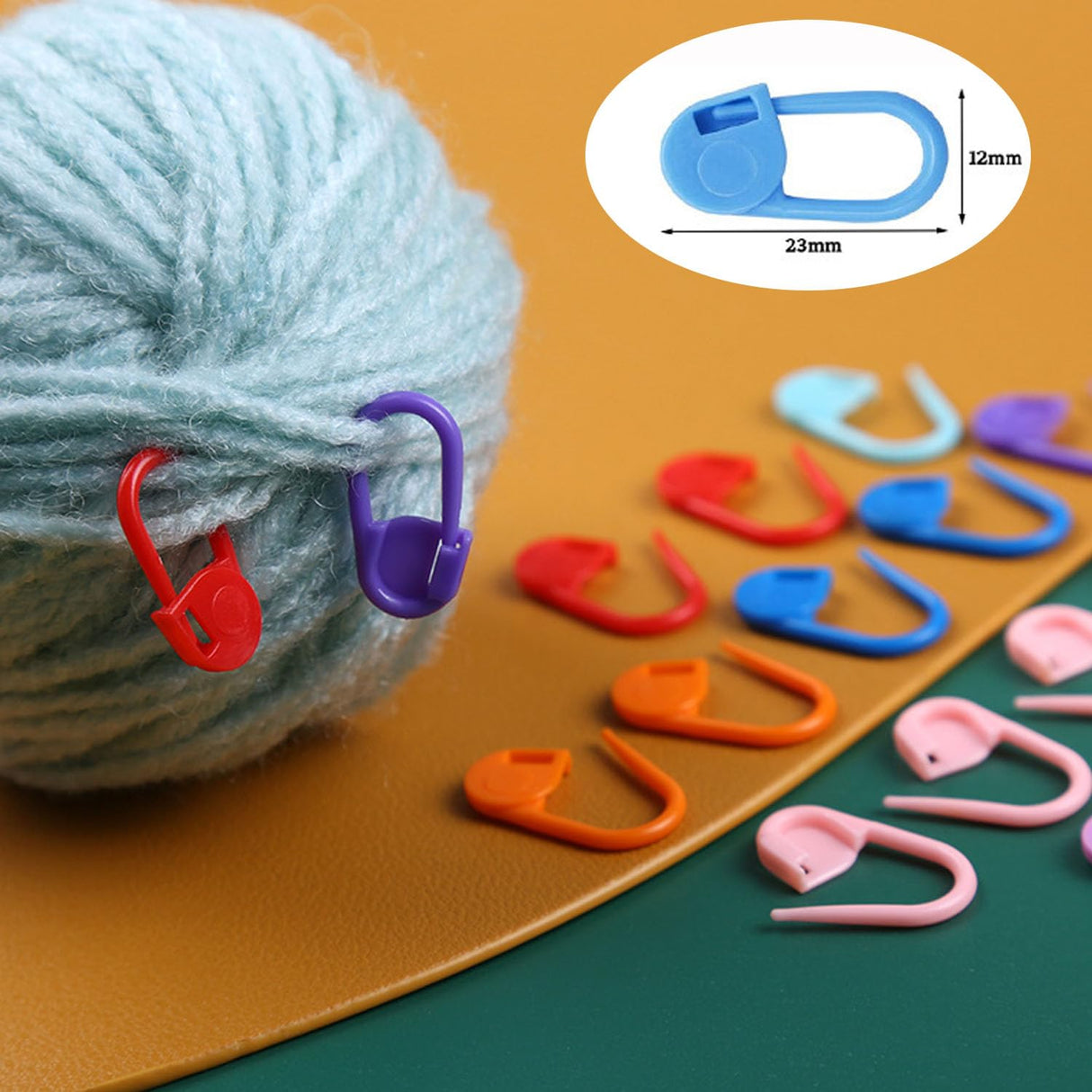 Stitch Counters 2 Pcs LED Digital Row Counter and Stitch Markers 50 Pcs Crochet Stitch Markers for Knitting Sewing Stitching Weaving, Muslim Pray, Recording Sports Scoring, Lap Counting (Purple pink) TESEAS