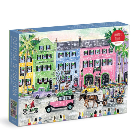 Michael Storrings Christmas in Charleston 1000 Piece Puzzle from Galison - Perfect Holiday Puzzle for Adults, Beautifully Illustrated Christmas Scene in Charleston, South Carolina, Fun Indoor Activity Galison