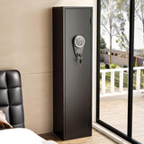 Welfiya 6-8 Gun Safes,Biometric Gun Safe for Pistols with Quick Access,57" Fireproof Cabinet with Adjustable Rack for Home Rifle and Shotguns,Fingerprint/Digital Keypad Lock,Black Welfiya