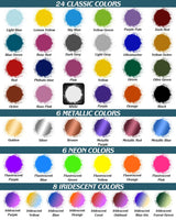 Roizefar Airbrush Paint, 44 Colors with 6 Thinner, Airbrush Paint Set Includes Iridescent & Metallic & Neon & Classic Colors, Water-Based Air Brush Paints Acrylic Ready to Spray, 20ml/Bottle Roizefar