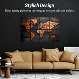 TONOR 8 Pack Art Acoustic Panel, Self-Adhesive Wall Panels, 48"X32" Sound Absorbing Panels, Decorative Soundproof Panels, Acoustic Treatment for Recording Studio, Office, Home, World Map TONOR