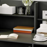 AIEGLE Reception Desk with Drawers & Storage Shelves, Table with Private Panels, for Salon Reception Room Checkout Office, Black (47.3" L x 18.3" W x 43.3" H) AIEGLE