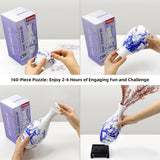 3D Puzzles Vase for Adults, 160 Pieces Puzzle Flower Vase for Home and Office Decor, DIY 4D Jigsaw Vase Arts and Crafts for Kids, Unique Housewarming Gifts for Moms YIZHOR