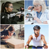 TICONN Anti-Fog Safety Glasses for Men and Women, ANSI Z87.1 Scratch Proof Eye Goggles with Adjustable Arms and UV Protection (Clear, 1PK) TICONN