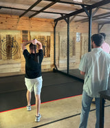 WICING 16" Throwing Axes for Axe Throwing Competitions, 1065 High Manganese Steel and Hickory Wood Handle Throwing Hatchet with Nylon Sheath WICING