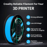 HP3DF PLA Filament, PLA Plus(PLA+), 3D Printer Filament, PLA Filament 1.75mm Dimensional Accuracy +/- 0.02mm, 1KG Spool (2.2 lbs), Fit Most FDM Printer (Glow Blue PLA) HP3DF