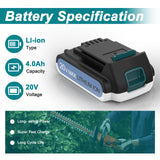 Ahomtikk 2Packs 20V Lithium Battery 4.0Ah Replacement for Black and Decker 20v Battery LBXR20 LB20 LBX20 LBX4020 Compatible with Black and Decker 20v Lithium Battery Ahomtikk