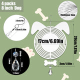 WindMage 4Pack 8 inch Sublimation Wind Spinner Blanks 3D Aluminum Metal Wind Sculpture Kinetic Spinners for Yard and Garden Indoor Art Ornaments Hanging Decoration (Dog) WindMage