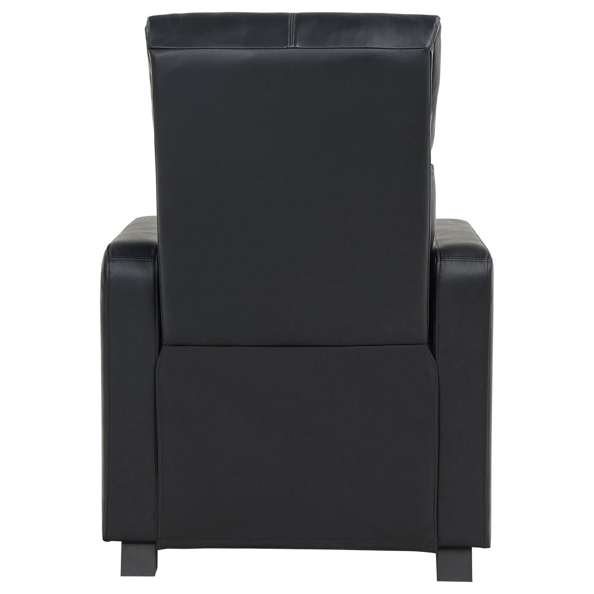 Coaster Home Furnishings - Toohey - Leatherette Upholstered Push Back Recliner Chair with Plush Headrests, Padded Armrests, and Pocket Coil Cushions - Living Room - 30-Inch - Black - 600181 Coaster Fine Furniture