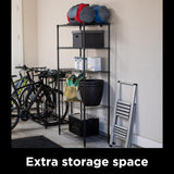 Internet's Best 5-Shelf Adjustable Wire Shelving | Heavy Duty Storage Rack | Metal Shelf for Garage, Restaurant, Industrial Use - Wide Unit Shelves, Sturdy Steel Frame | Black | 36" W x 18" D x 72" H Internet's Best