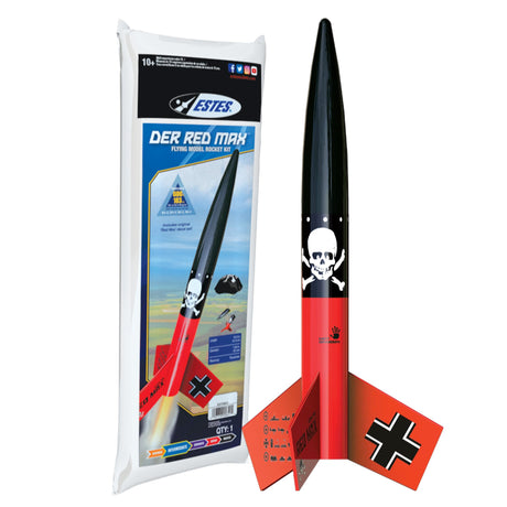 Estes 0651 Der Red Max Rocket-Building Kit, Intermediate Flying-Rocket-Model Kit for Ages 10+ Estes